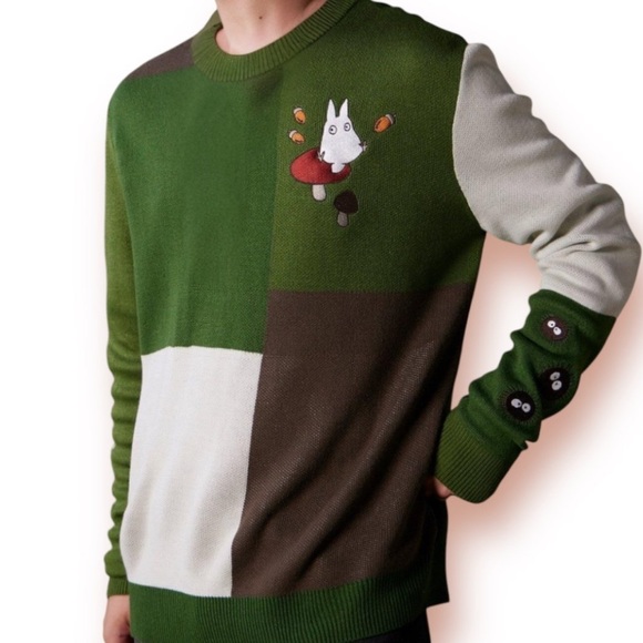 Studio Ghibli My Neighbor Totoro Patchwork Knit Sweater - Picture 1 of 9